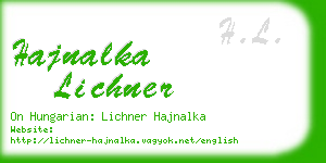 hajnalka lichner business card